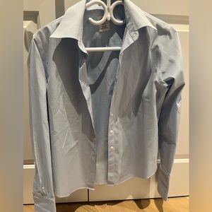 Brooks brothers blue cuff link dress shirt